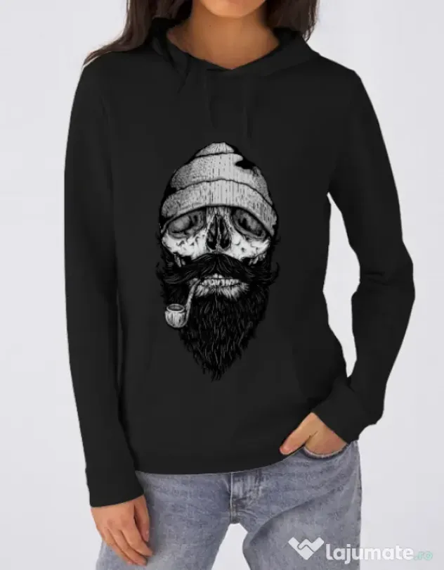 Hoodie dama cu gluga Bone sailor Negru
