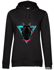 Hoodie dama cu gluga Cathulhu Negru
