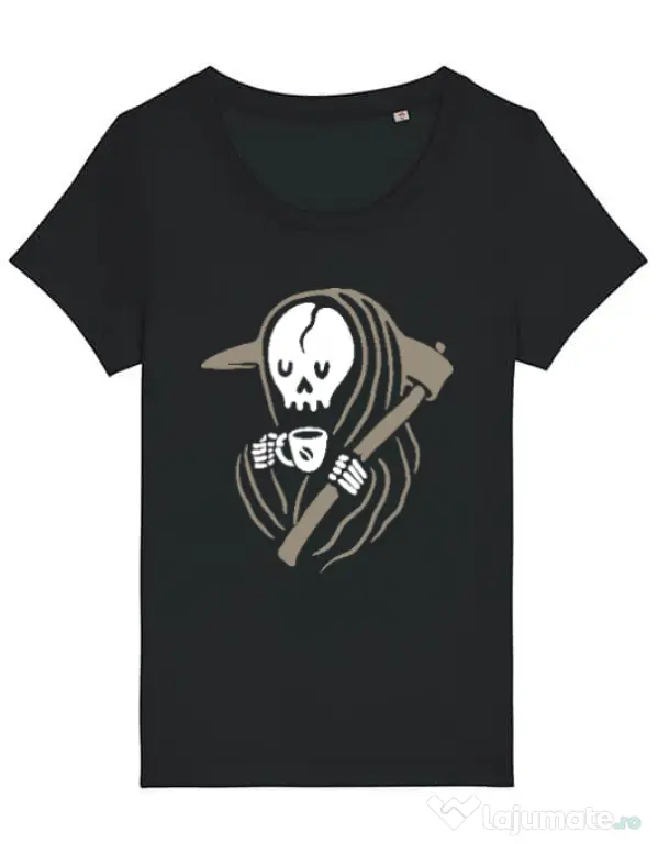 Tricou STANLEY STELLA dama Grim reaper love coffee Negru
