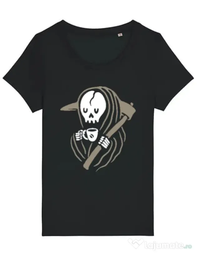 Tricou STANLEY STELLA dama Grim reaper love coffee Negru