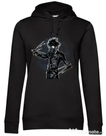 Hoodie dama cu gluga Gas mask scissor Negru