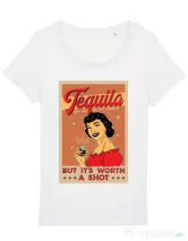 Tricou STANLEY STELLA dama Worth a shot Alb