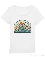 Tricou STANLEY STELLA dama Mountain and wave Alb