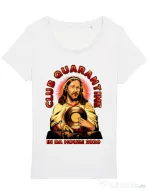Tricou STANLEY STELLA dama Club quarantine Alb