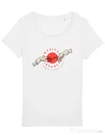 Tricou STANLEY STELLA dama Physical distance Alb