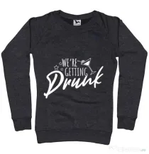 Bluza Petrecerea burlacitelor ADLER We are getting drunk Negru melanj
