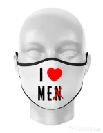 Masca personalizata reutilizabila I love me Alb