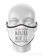 Masca personalizata reutilizabila Mandra miresei Alb