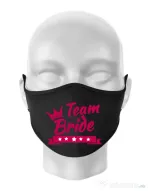 Masca personalizata reutilizabila Team Bride Negru