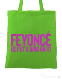 Sacosa personalizat Mireasa Feyonce Verde