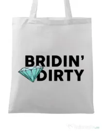 Sacosa personalizata Mireasa Bridin dirty Alb