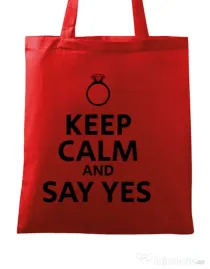 Sacosa personalizata Mireasa Say yes Rosu