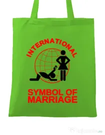 Sacosa personalizata Mireasa Symbol of marriage Verde
