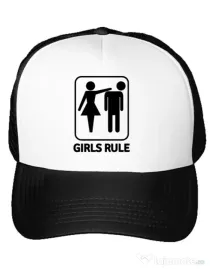 Sapca personalizata Burlacite Girls rule Alb