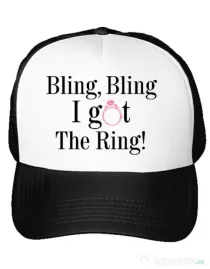 Sapca personalizata Mireasa Bling bling Alb