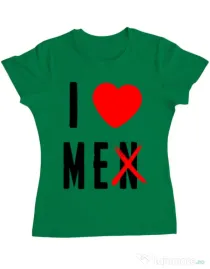 Tricou Burlacite ADLER I love me Verde