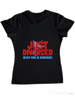 Tricou Burlacite ADLER Just divorced Negru