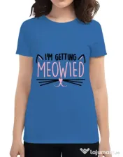 Tricou Mireasa ADLER Im getting meowied Albastru azuriu 