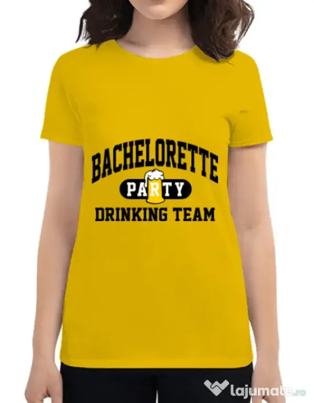 Tricou Petrecerea burlacitelor ADLER Bachelorette party Galben