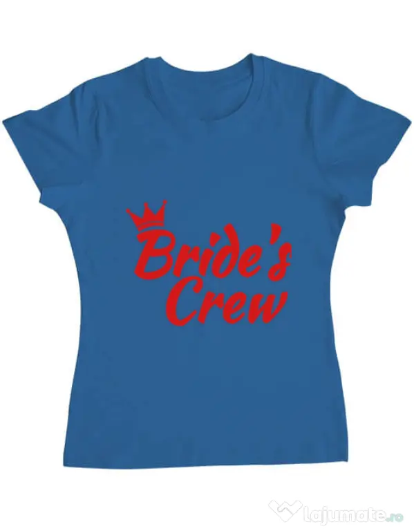 Tricou Petrecerea burlacitelor ADLER Bride's crew Albastru azuriu