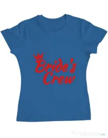 Tricou Petrecerea burlacitelor ADLER Bride's crew Albastru azuriu