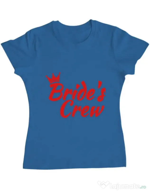 Tricou Petrecerea burlacitelor ADLER Bride's crew Albastru azuriu
