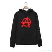 Hanorac personalizat negru unisex Anarchy 