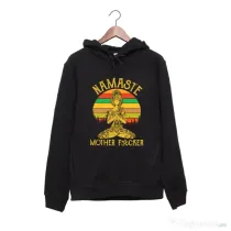 Hanorac personalizat negru unisex Namaste