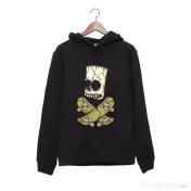Hanorac personalizat negru unisex Skateboarder 