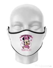 Masca personalizata reutilizabila Absolvire Minnie Mouse Alb