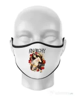Masca personalizata reutilizabila Anarchy angel Alb