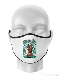 Masca personalizata reutilizabila Armed and ready Alb