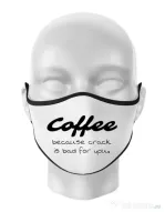 Masca personalizata reutilizabila Coffee Alb
