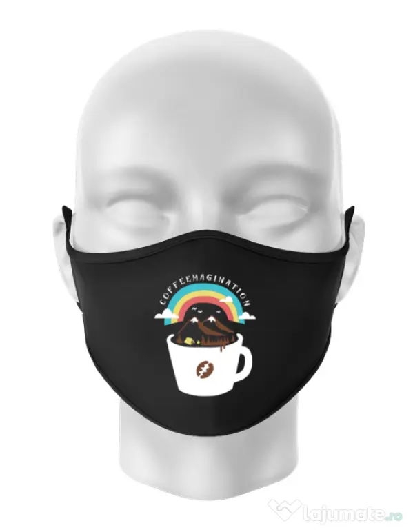 Masca personalizata reutilizabila Coffeemagination Negru
