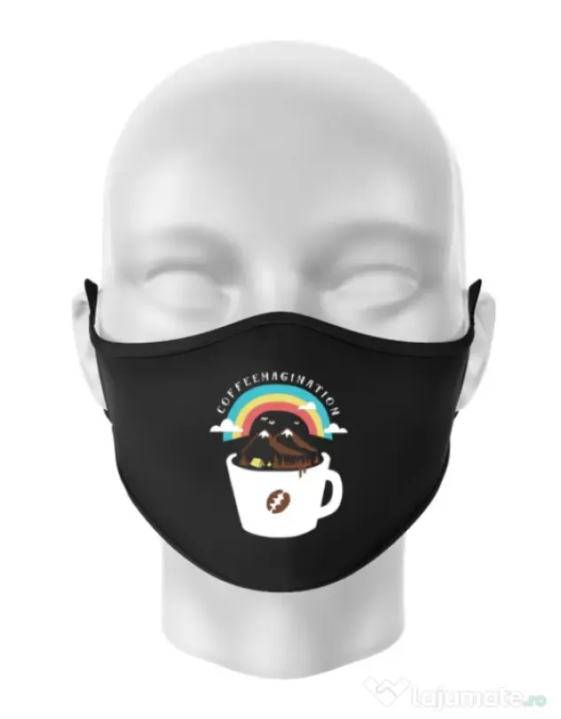 Masca personalizata reutilizabila Coffeemagination Negru