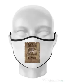 Masca personalizata reutilizabila Dead or alive Alb