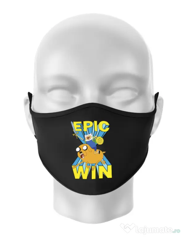 Masca personalizata reutilizabila Epic win Negru