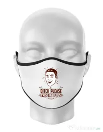 Masca personalizata reutilizabila Fabulous Alb