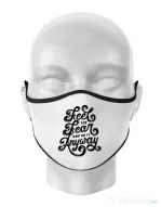 Masca personalizata reutilizabila Feel The Fear And Do It Anyway Alb