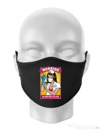 Masca personalizata reutilizabila Fight what we fear Negru