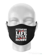 Masca personalizata reutilizabila Fitness is not a hobby Negru
