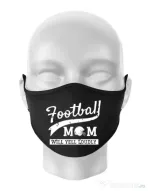 Masca personalizata reutilizabila Football mom Negru