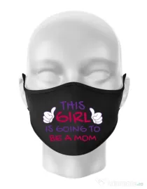 Masca personalizata reutilizabila Future Mom Negru