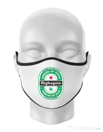 Masca personalizata reutilizabila Highagain Alb