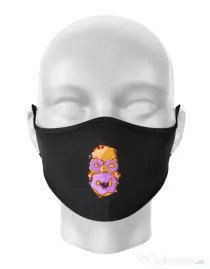 Masca personalizata reutilizabila Homer Donut Negru