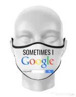 Masca personalizata reutilizabila I google myself Alb