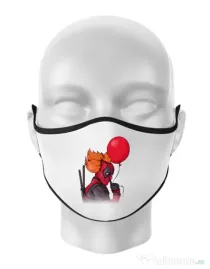 Masca personalizata reutilizabila IT is Deadpool Alb