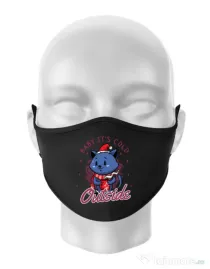 Masca personalizata reutilizabila Its cold outside Negru