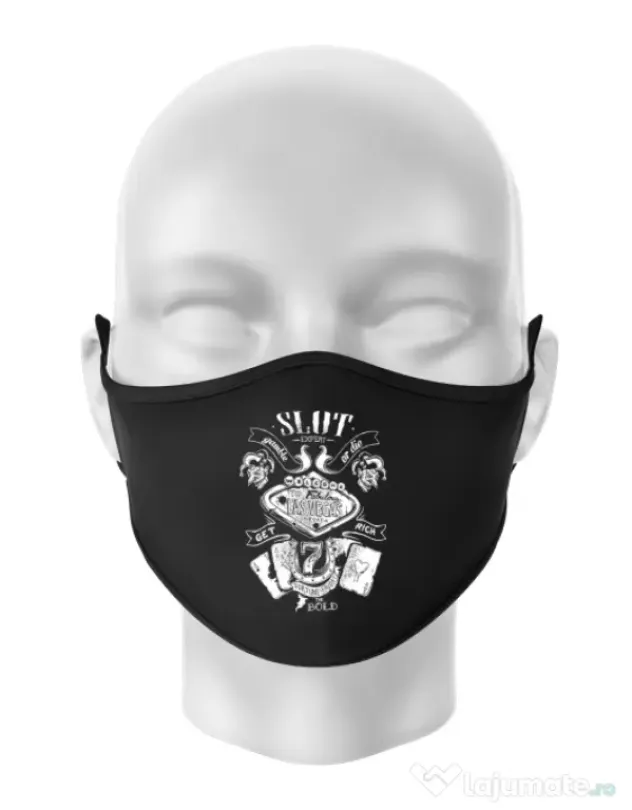 Masca personalizata reutilizabila Las vegas Negru