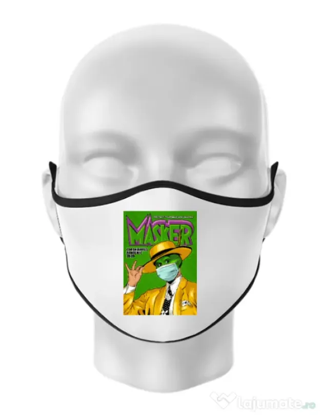Masca personalizata reutilizabila Masker Alb